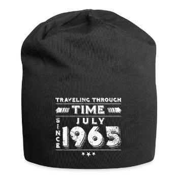 Conception d'anniversaire de voyage dans le temps vintage juillet 1965 - Bonnet en jersey - noir - Devant
