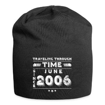 Vintage Zeitreise Geburtstags Design Juni 2006 - Jersey-Beanie - Schwarz - Vorne