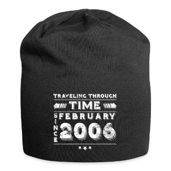 Vintage Time Travel anniversaire Design février 2006 - Bonnet en jersey - noir - Devant