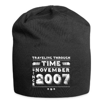 Vintage Time Travel anniversaire Design novembre 2007 - Bonnet en jersey - noir - Devant