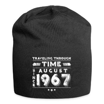 Vintage Time Travel anniversaire Design août 1967 - Bonnet en jersey - noir - Devant