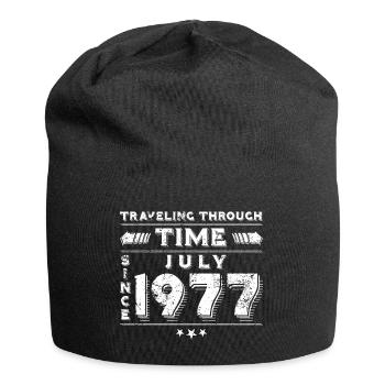 Vintage Time Travel anniversaire Design juillet 1977 - Bonnet en jersey - noir - Devant