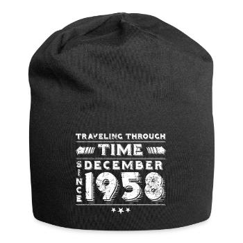 Vintage Time Travel anniversaire Design décembre 1958 - Bonnet en jersey - noir - Devant