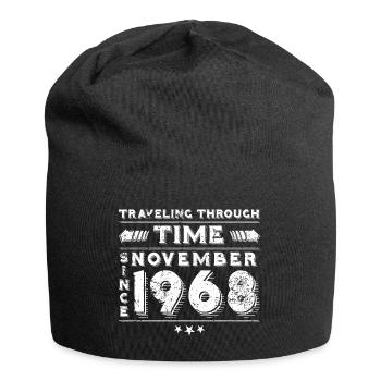 Vintage Time Travel anniversaire Design novembre 1968 - Bonnet en jersey - noir - Devant