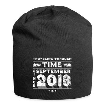 Vintage Time Travel anniversaire Design septembre 201 - Bonnet en jersey - noir - Devant
