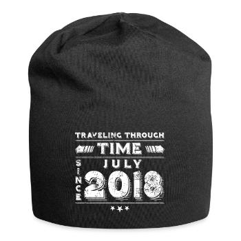 Vintage Time Travel Birthday Design juillet 2018 - Bonnet en jersey - noir - Devant