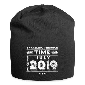 Vintage Voyage dans le Temps Anniversaire Design Juillet 2019 - Bonnet en jersey - noir - Devant