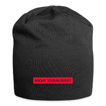Nicht Sozialisiert Motiv - Jersey-Beanie - Schwarz - Vorne