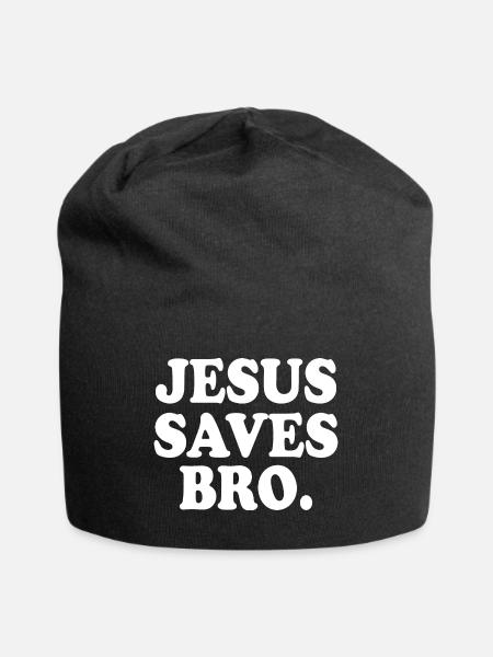 Jesus saves bro - Jersey-Beanie - Schwarz