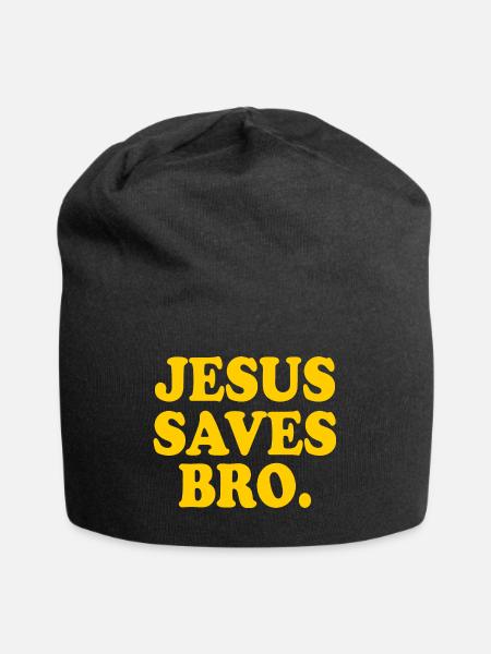 Jesus saves bro - Jersey-Beanie - Schwarz