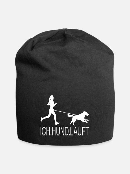 Canicross Hovawart Joggen Hund Hundespruch Sport - Jersey-Beanie - Schwarz