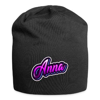 ANNA - Ton design personnalisé - Bonnet en jersey - noir - Devant