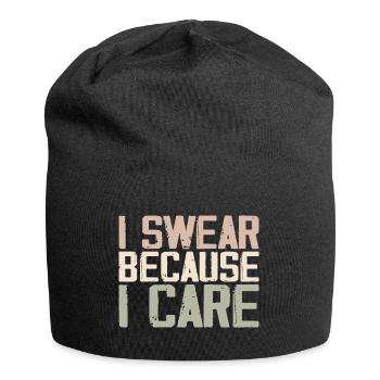 I Swear Because I Care - Jersey Beanie - black - Front