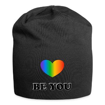 Be You LGBT Rainbow Heart Pride Month - Bonnet en jersey - noir - Devant