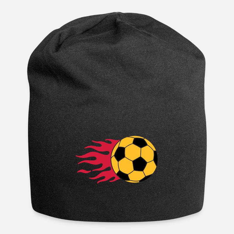 brennender Ball - burning ball - Jersey-Beanie - Schwarz