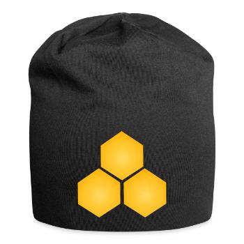 3'er Wabe - Jersey-Beanie - Schwarz - Vorne