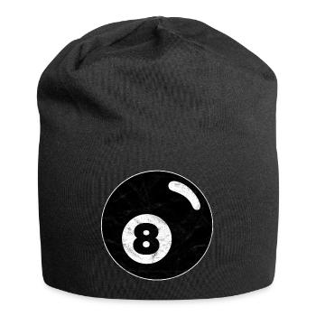 Billard boule de billard noir huit huit millésime - Bonnet en jersey - noir - Devant