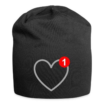 Die Liebe - Nachricht - SMS - Verliebt - Jersey-Beanie - Schwarz - Vorne