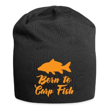 Angler - Angelsport - Karpfen - Geschenk - Jersey-Beanie - Schwarz - Vorne