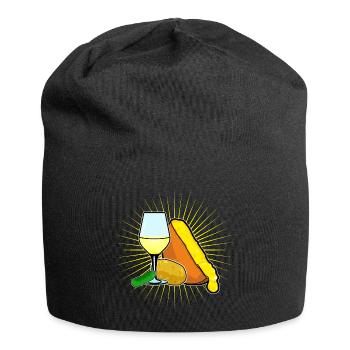 Raclette-Party - Jersey-Beanie - Schwarz - Vorne