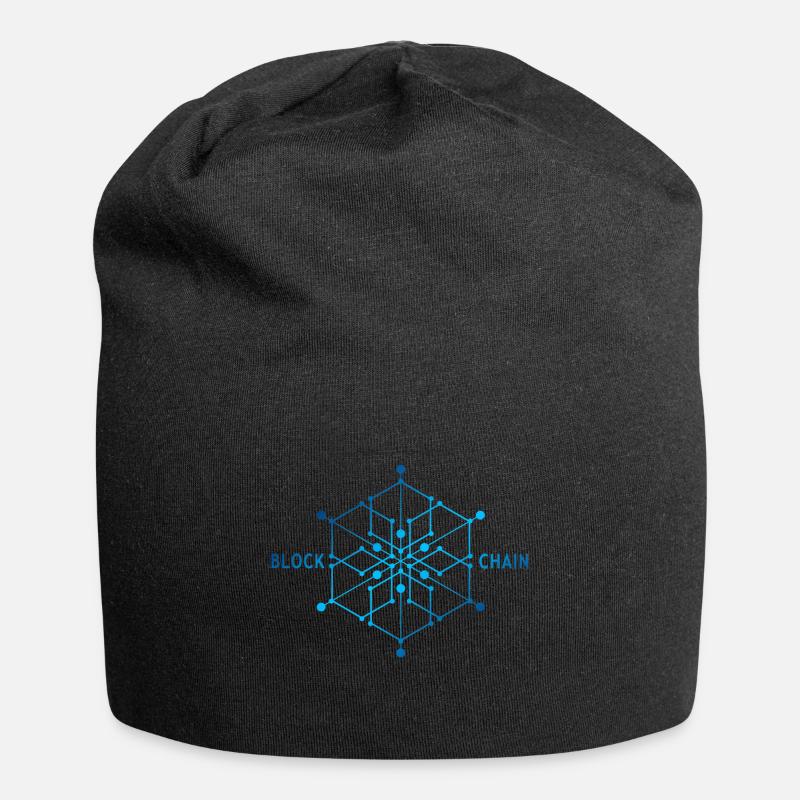 Blockchain Cubic - Jersey-Beanie - Schwarz