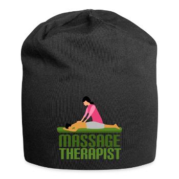 Massage - Jersey-Beanie - Schwarz - Vorne