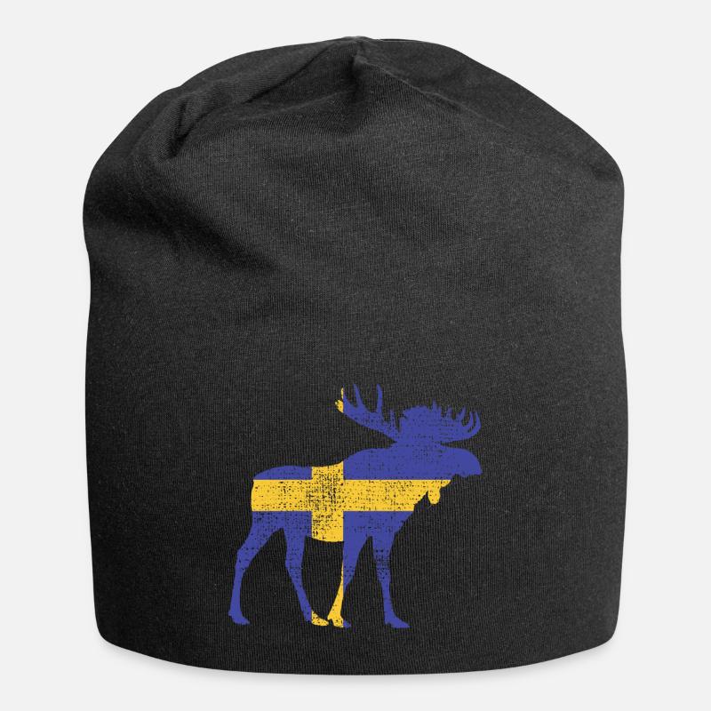 Drapeau suédois - Bonnet en jersey - noir