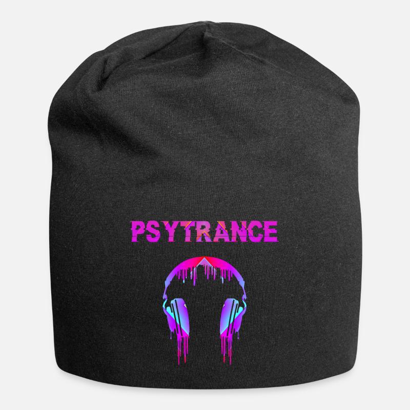 Psytrance Goa Trance - Bonnet en jersey - noir
