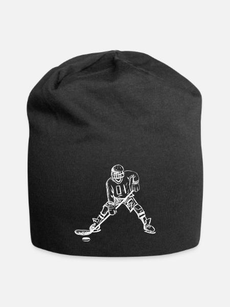 Cooler Eishockey Spieler I Hockey Geschenk - Jersey-Beanie - Schwarz