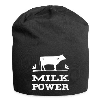 Milk Power weiss - Jersey-Beanie - Schwarz - Vorne