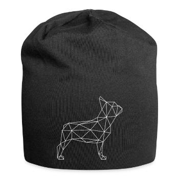 Bouledogue français géométrique - Bonnet en jersey - noir - Devant