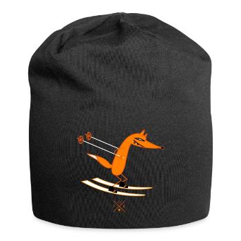 Skieur intelligent (b) - Bonnet en jersey - noir - Devant