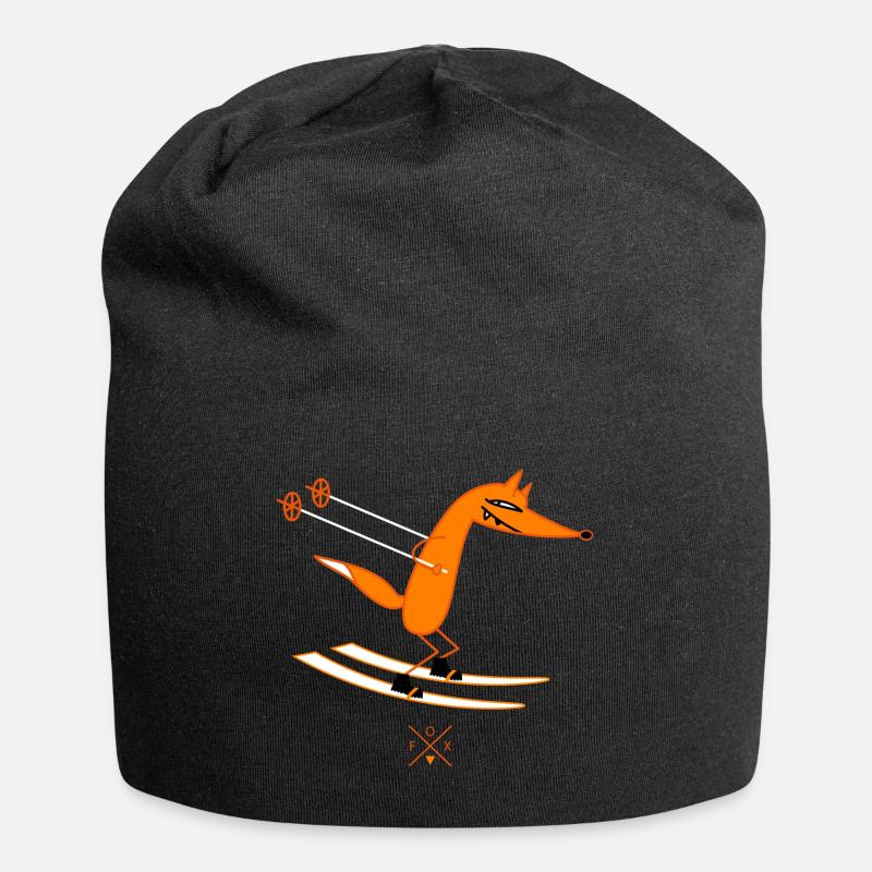Schlauer Skifahrer (b) - Jersey-Beanie - Schwarz