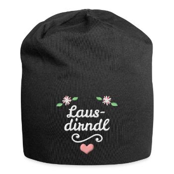 Lausdirndl Lustiger Spruch Lausmadl Dialekt Herz - Jersey-Beanie - Schwarz - Vorne