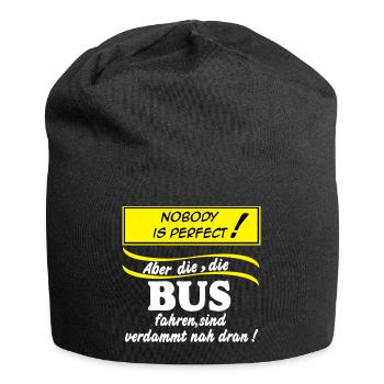 Busfahrer Bus Omnibus Kraftfahrer Nobody (25) - Jersey-Beanie - Schwarz - Vorne