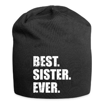 Schwester - Jersey-Beanie - Schwarz - Vorne
