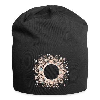 cadre imaginatif en dentelle délicate - Bonnet en jersey - noir - Devant