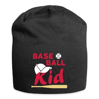 Baseball kid (Spielball, Kappe, Baseballschläger) - Jersey-Beanie - Schwarz - Vorne