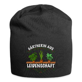 Gärtnerin aus Leidenschaft - Jersey-Beanie - Schwarz - Vorne