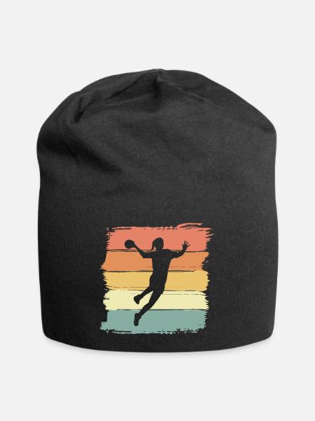 Frauen Handball retro vintage Handballerin - Jersey-Beanie - Schwarz