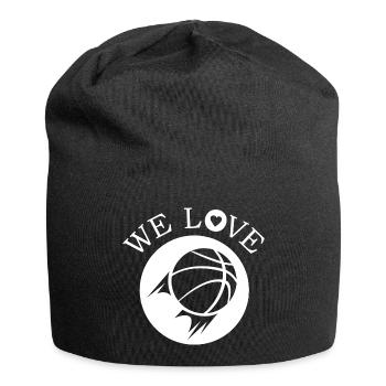 we love basketball team streetball icon logo - Jersey Beanie - black - Front