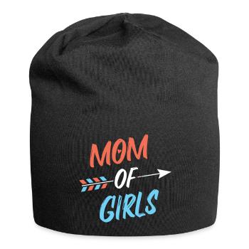 Mutter von Mädchen - Jersey-Beanie - Schwarz - Vorne