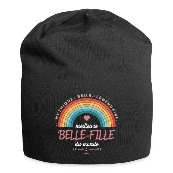 Meilleure belle fille du monde - Bonnet en jersey - noir - Devant