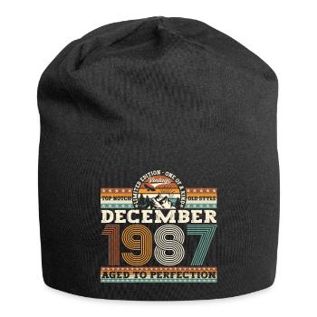 Décembre Millésime 1987 35ème Cadeau d’Anniversaire - Bonnet en jersey - noir - Devant