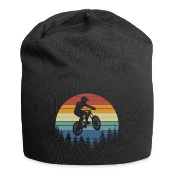 Mountain Bike Vintage sunset mountains - Jersey Beanie - black - Front