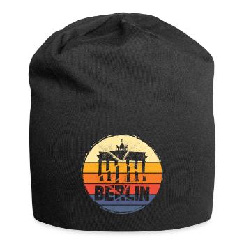 Berlin Allemagne City Skyline Vintage Rétro - Bonnet en jersey - noir - Devant