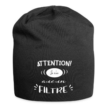 Attention sans filtre - Bonnet en jersey - noir - Devant
