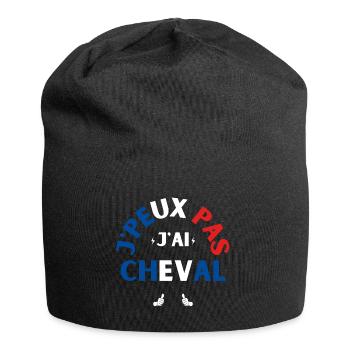 J Peux Pas J Ai Cheval - Bonnet en jersey - noir - Devant