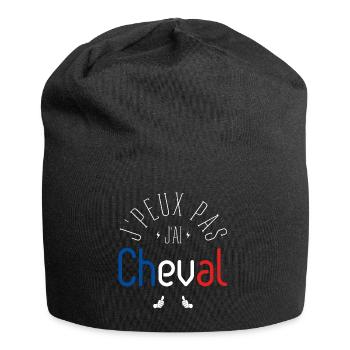 J Peux Pas J Ai Cheval - Bonnet en jersey - noir - Devant
