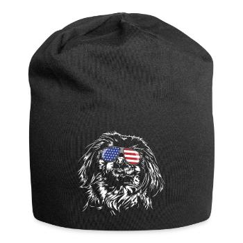 Beijing America Flag Sunglasses Dogs Wilsigns - Jersey Beanie - black - Front